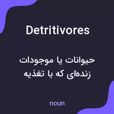 معنی detritivores به فارسی معنی detritivores به فارسی