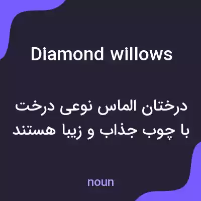 معنی diamond willows به فارسی معنی diamond willows به فارسی