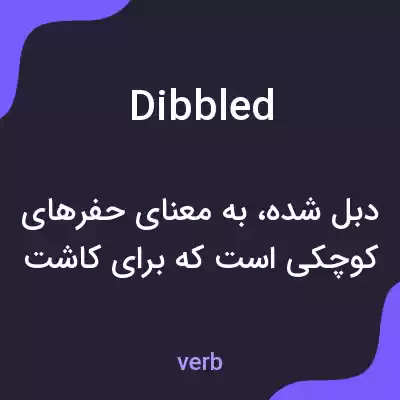 معنی dibbled به فارسی معنی dibbled به فارسی