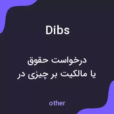معنی dibs به فارسی معنی dibs به فارسی
