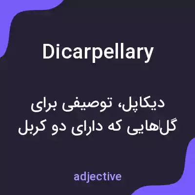 معنی dicarpellary به فارسی معنی dicarpellary به فارسی