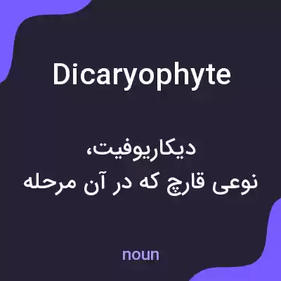 معنی dicaryophyte به فارسی