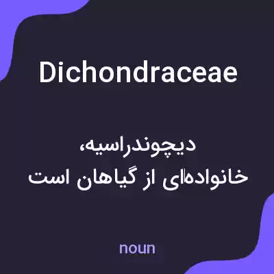 معنی dichondraceae به فارسی معنی dichondraceae به فارسی