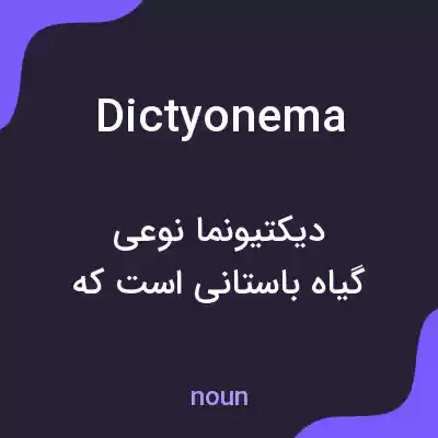 معنی dictyonema به فارسی معنی dictyonema به فارسی