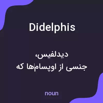 معنی didelphis به فارسی معنی didelphis به فارسی