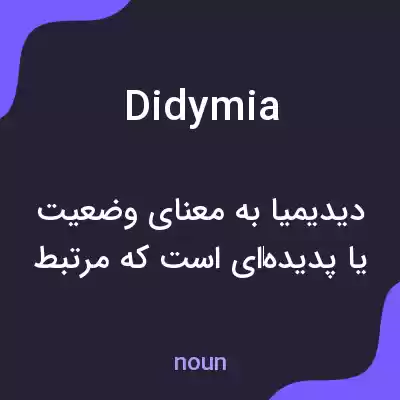 معنی didymia به فارسی