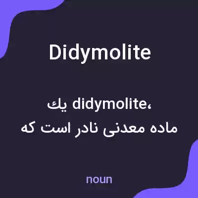 معنی didymolite به فارسی معنی didymolite به فارسی