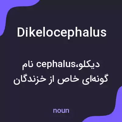 معنی dikelocephalus به فارسی معنی dikelocephalus به فارسی