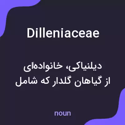 معنی dilleniaceae به فارسی معنی dilleniaceae به فارسی