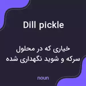 معنی dill pickle به فارسی معنی dill pickle به فارسی