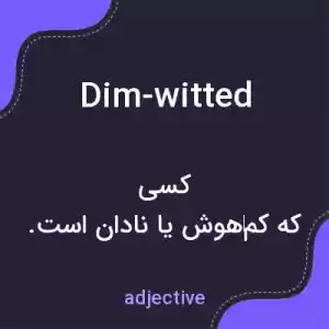 معنی dim-witted به فارسی معنی dim-witted به فارسی