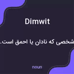 معنی dimwit به فارسی معنی dimwit به فارسی