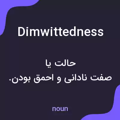 معنی dimwittedness به فارسی معنی dimwittedness به فارسی