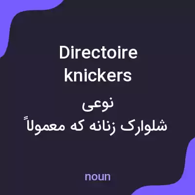 معنی directoire knickers به فارسی معنی directoire knickers به فارسی