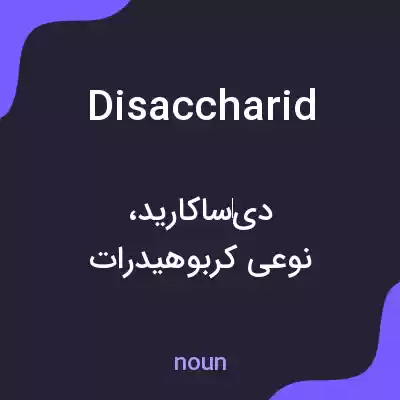 معنی disaccharid به فارسی معنی disaccharid به فارسی