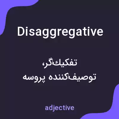 معنی disaggregative به فارسی