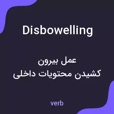 معنی disbowelling به فارسی معنی disbowelling به فارسی