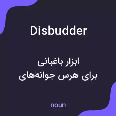 معنی disbudder به فارسی