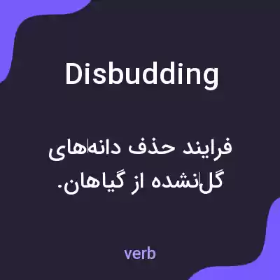 معنی disbudding به فارسی معنی disbudding به فارسی