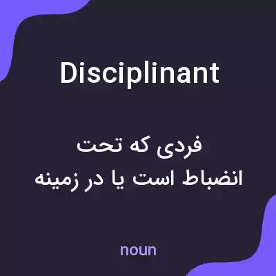 معنی disciplinant به فارسی معنی disciplinant به فارسی