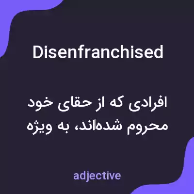 معنی disenfranchised به فارسی معنی disenfranchised به فارسی