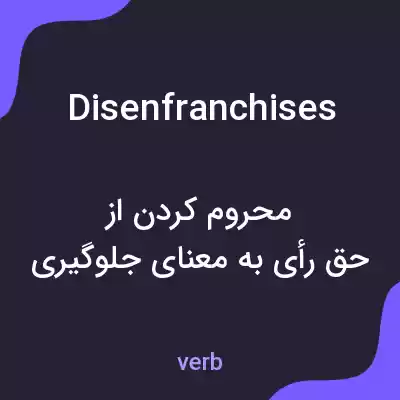 معنی disenfranchises به فارسی معنی disenfranchises به فارسی