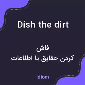 معنی dish the dirt به فارسی