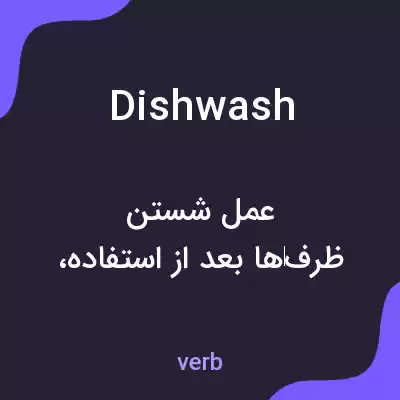 معنی dishwash به فارسی