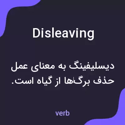معنی disleaving به فارسی معنی disleaving به فارسی