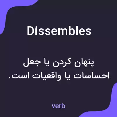 معنی dissembles به فارسی معنی dissembles به فارسی