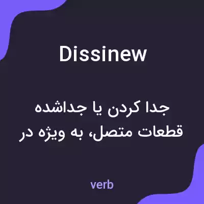 معنی dissinew به فارسی معنی dissinew به فارسی