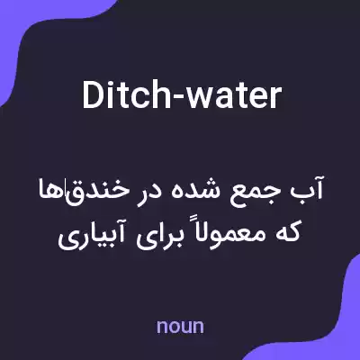 معنی ditch-water به فارسی معنی ditch-water به فارسی