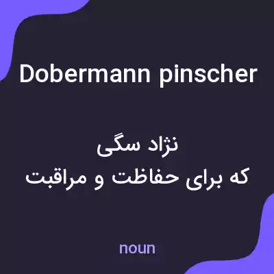 معنی dobermann pinscher به فارسی معنی dobermann pinscher به فارسی