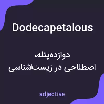 معنی dodecapetalous به فارسی معنی dodecapetalous به فارسی