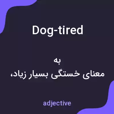 معنی dog-tired به فارسی
