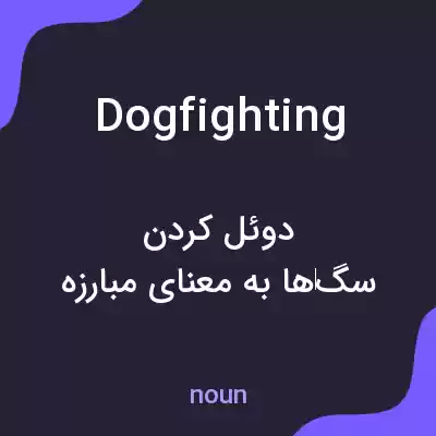 معنی dogfighting به فارسی معنی dogfighting به فارسی