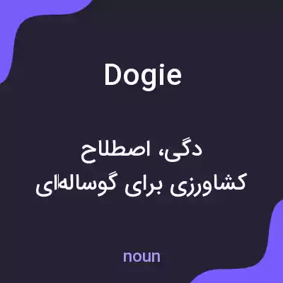 معنی dogie به فارسی