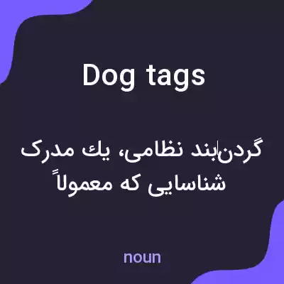 معنی dog tags به فارسی