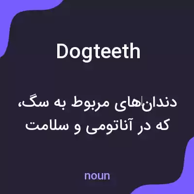 معنی dogteeth به فارسی معنی dogteeth به فارسی