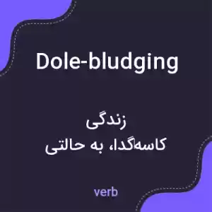 معنی dole-bludging به فارسی