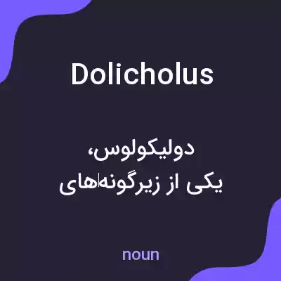 معنی dolicholus به فارسی معنی dolicholus به فارسی