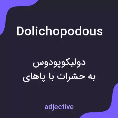 معنی dolichopodous به فارسی معنی dolichopodous به فارسی