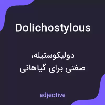 معنی dolichostylous به فارسی معنی dolichostylous به فارسی
