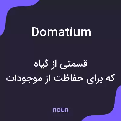 معنی domatium به فارسی معنی domatium به فارسی