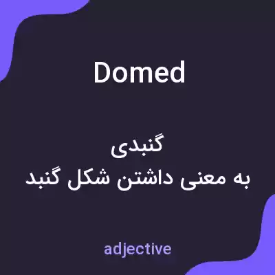معنی domed به فارسی معنی domed به فارسی