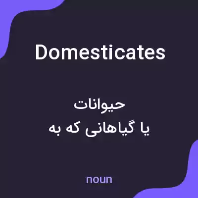 معنی domesticates به فارسی معنی domesticates به فارسی