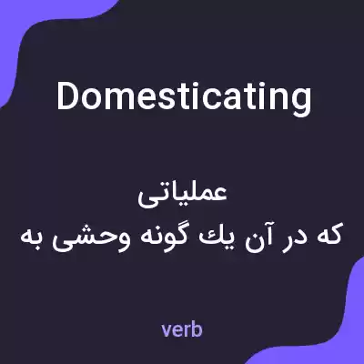 معنی domesticating به فارسی معنی domesticating به فارسی