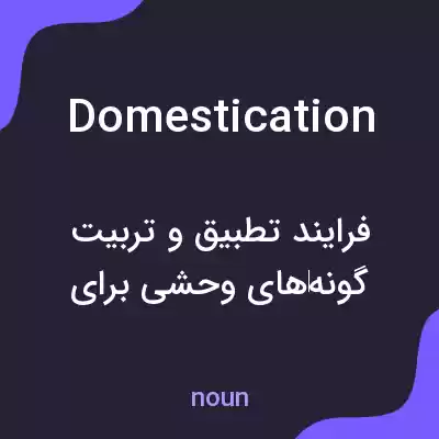 معنی domestication به فارسی معنی domestication به فارسی