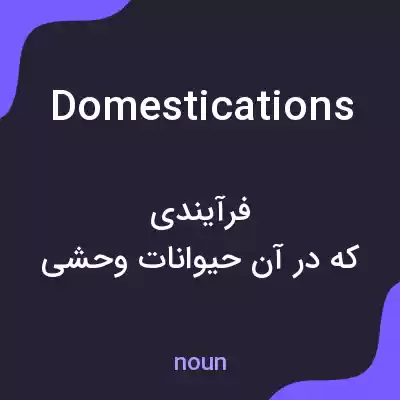 معنی domestications به فارسی معنی domestications به فارسی