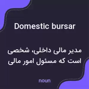 معنی domestic bursar به فارسی معنی domestic bursar به فارسی
